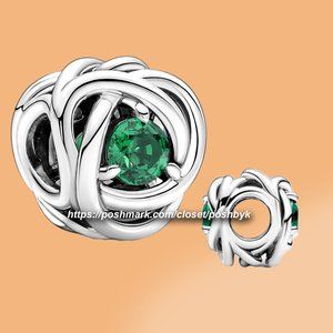 PANDORA May Green Eternity Circle Charm 790065C08